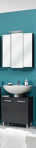 Saphir Badmöbel-Set »Quickset 2-teilig, Waschbeckenunterschrank mit LED-Spi günstig online kaufen