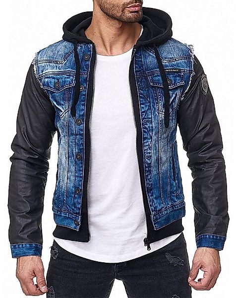 Cipo & Baxx Jeansjacke Kapuzen Denim Jacke BA-C-1290 mit Metall Patch am Ob günstig online kaufen