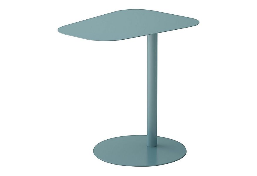 en.casa Beistelltisch, »Nastätten« Balkontisch aus Metall Blau, matt günstig online kaufen