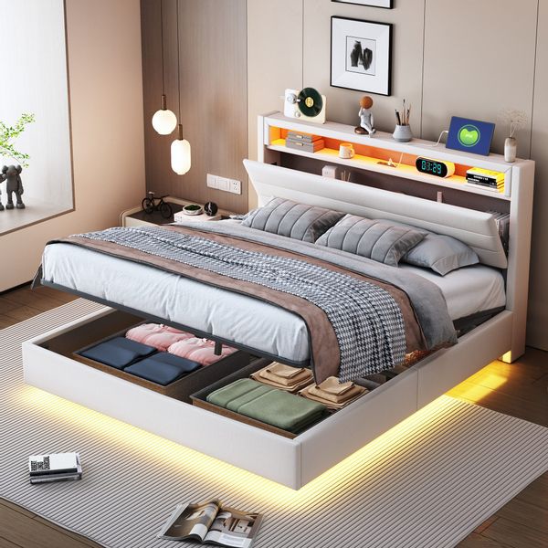HAUSS SPOLE Polsterbett 140x200cm mit USB-Steckdose günstig online kaufen