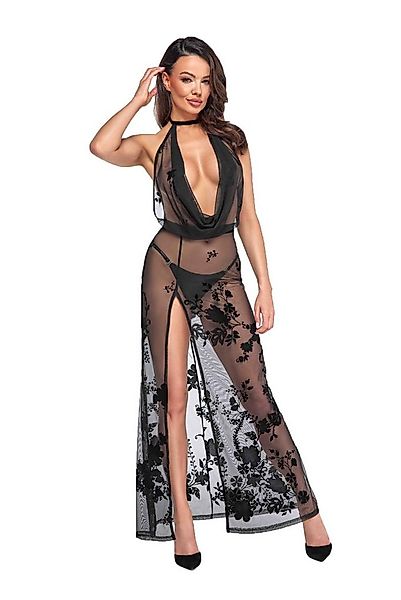 Noir Handmade Minikleid Langes transparentes Damen Dessous Kleid aus Netzma günstig online kaufen