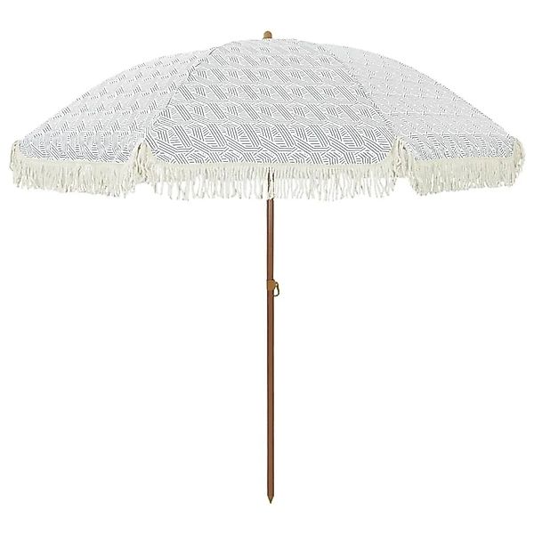 vidaXL Sonnenschirm Grau und Weiß Ø 205 x 209 cm Stahl 42006682 günstig online kaufen