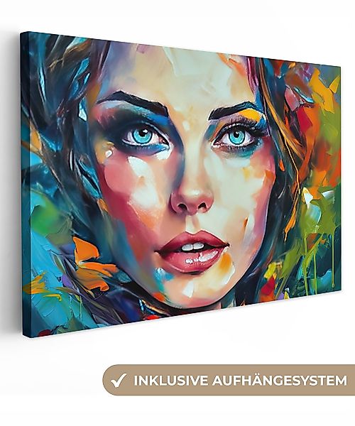 OneMillionCanvasses® Leinwandbild Gesicht - Frau - günstig online kaufen