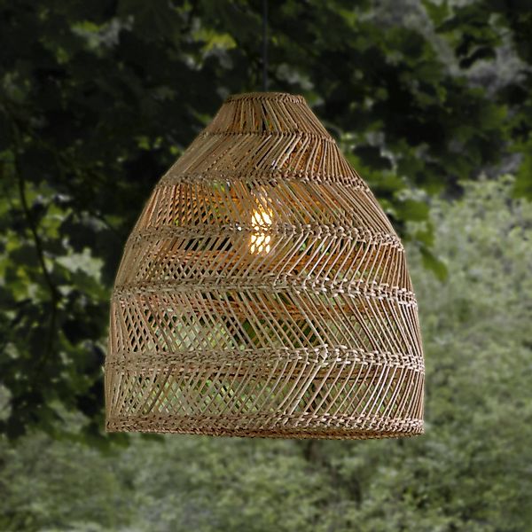 PR Home Hängeleuchte Maja, Rattan natur, Ø 53 cm, IP44 günstig online kaufen