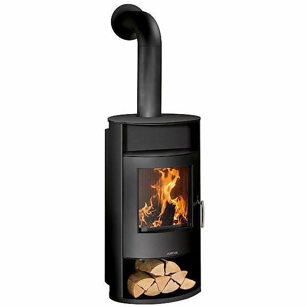 Justus Island Aqua Kaminofen Stahl Schwarz 10 kW wasserführend günstig online kaufen