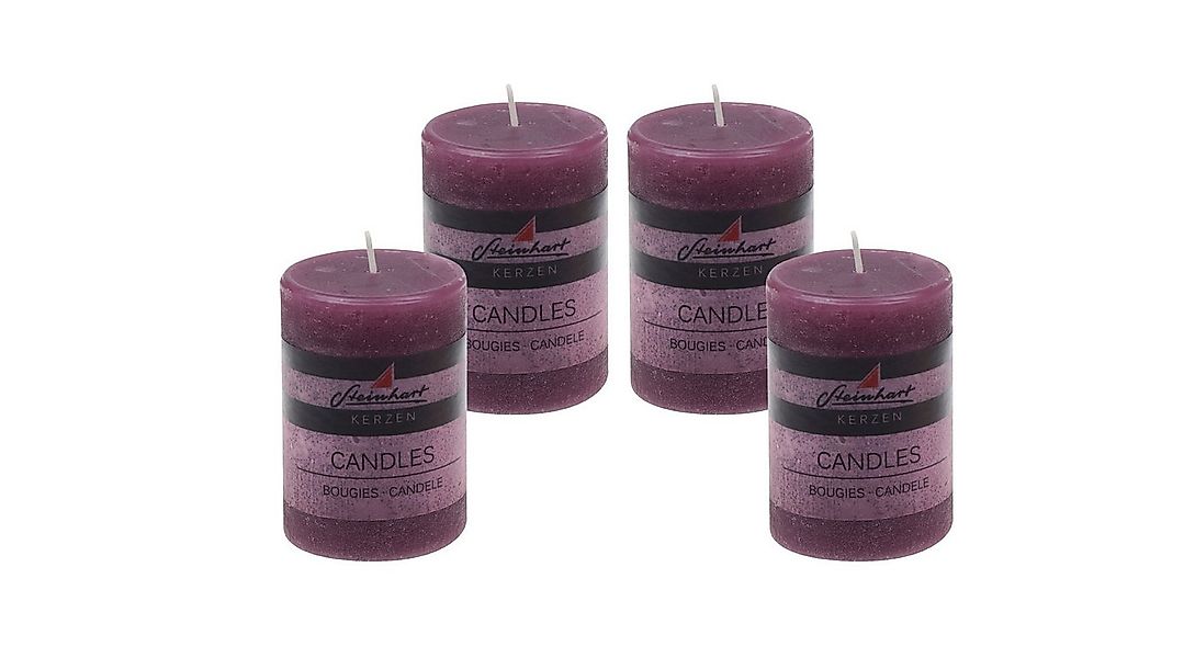 Steinhart Kerzen Adventskerze 4er Set Adventskranzkerzen "Raureif" Brombeer günstig online kaufen