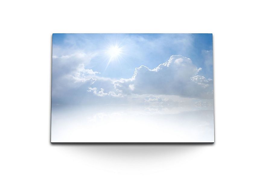 Sinus Art Leinwandbild 120x80cm Wandbild auf Leinwand Blauer Himmel Sonne W günstig online kaufen