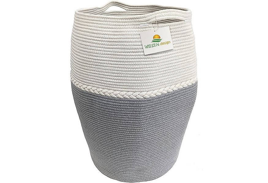 WIESEN.design Wäschekorb Jamila Ø46/39xH65cm 105L, 100% Baumwolle, Aufbewah günstig online kaufen