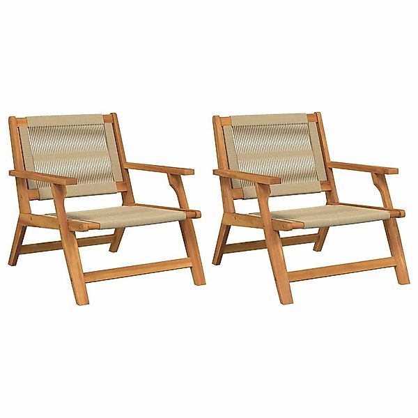 vidaXL Gartenstuhl Gartenmöbel 2 pcs Beige günstig online kaufen
