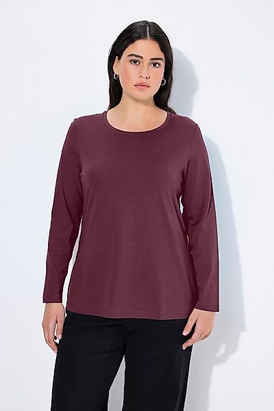 Ulla Popken T-Shirt Shirt Slim Rundhalsausschnitt Langarm günstig online kaufen