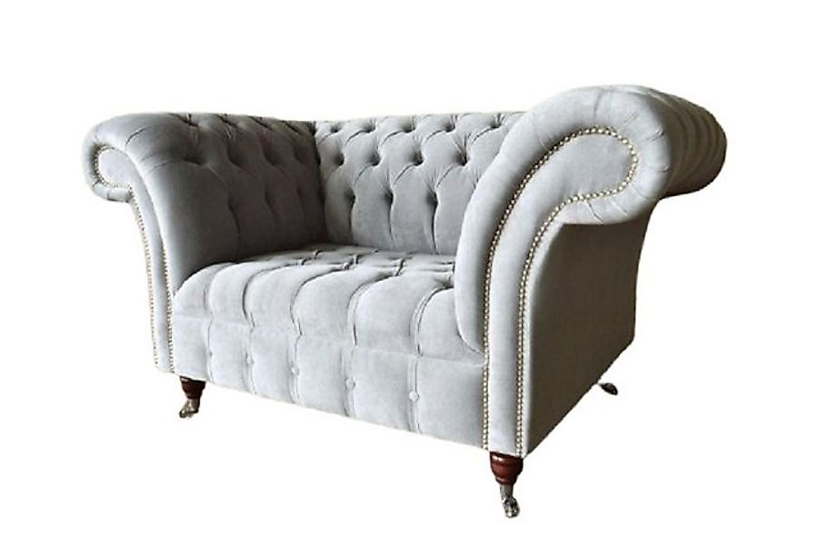 Xlmoebel 1,5-Sitzer Neuer stilvoller Stoff-Sessel im Chesterfield-Design fü günstig online kaufen