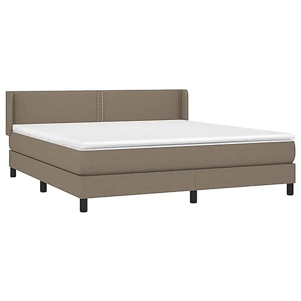 vidaXL Boxspringbett mit Matratze Taupe 180x200 cm Stoff 3129653 günstig online kaufen