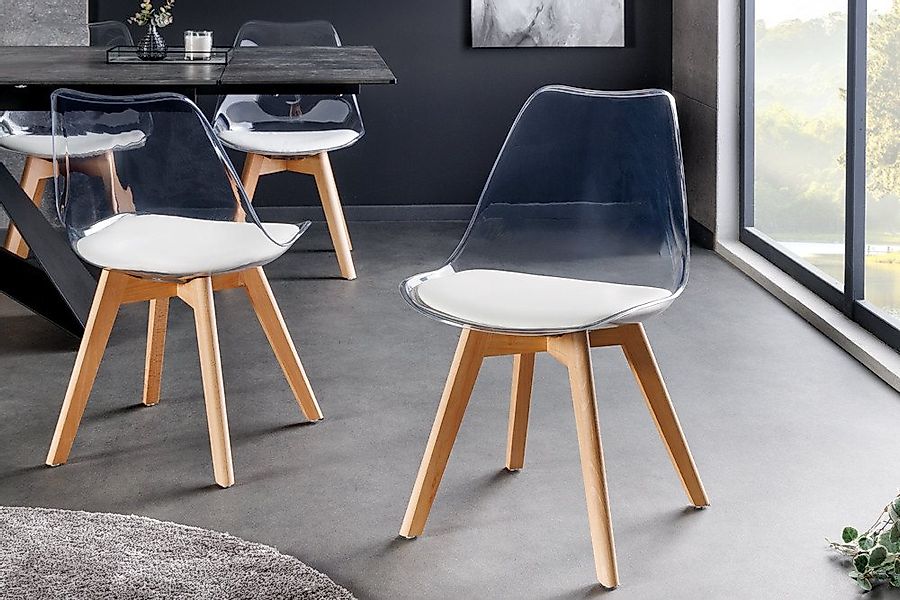 riess-ambiente Esszimmerstuhl SCANDINAVIA MEISTERSTÜCK transparent / weiß / günstig online kaufen