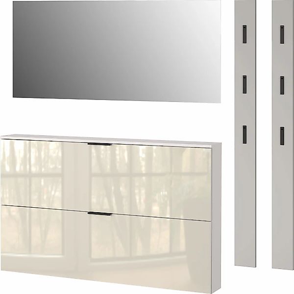 GERMANIA Garderoben-Set "Valega", (4 St.), Schuhschrank mit Glasfronten, Sp günstig online kaufen