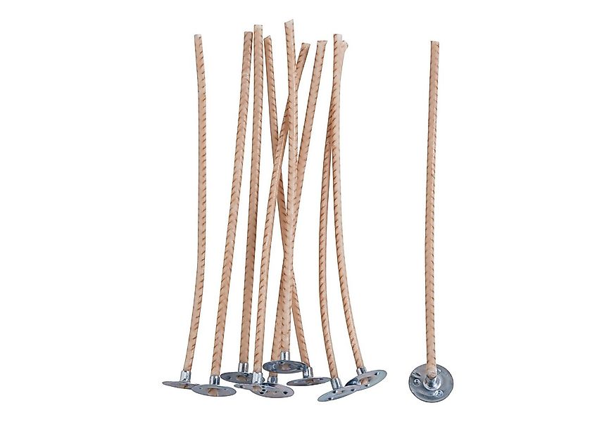 VBS Stumpenkerze Kerzendocht mit Metallfuß, gewachst, 10 Stück günstig online kaufen