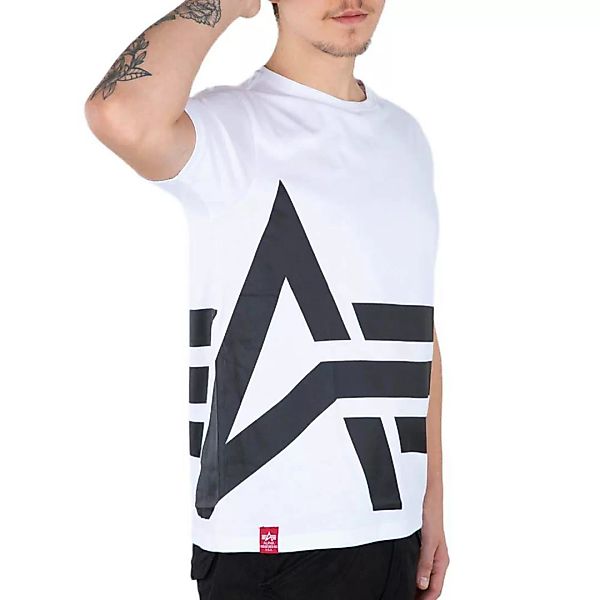 Alpha Industries Side Logo Kurzärmeliges T-shirt S White günstig online kaufen