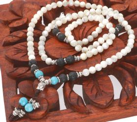 Guru-Shop Perlenkette Tibetische Mala aus Halbedelsteinen,.. günstig online kaufen