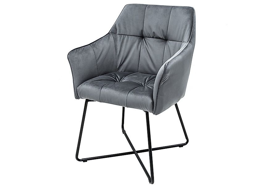 riess-ambiente Polsterstuhl LOFT silbergrau / schwarz (Einzelartikel, 1 St) günstig online kaufen