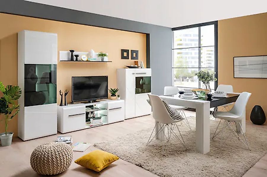 INOSIGN Wohnwand »Trentino« Set, 5 Stk. tlg. inkl. Vitrine, Lowboard, Highb günstig online kaufen