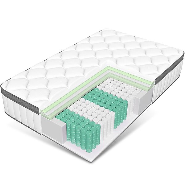 Taschenfederkernmatratze Matratze 90*200 cm, 7-Zonen Federkernmatratze günstig online kaufen