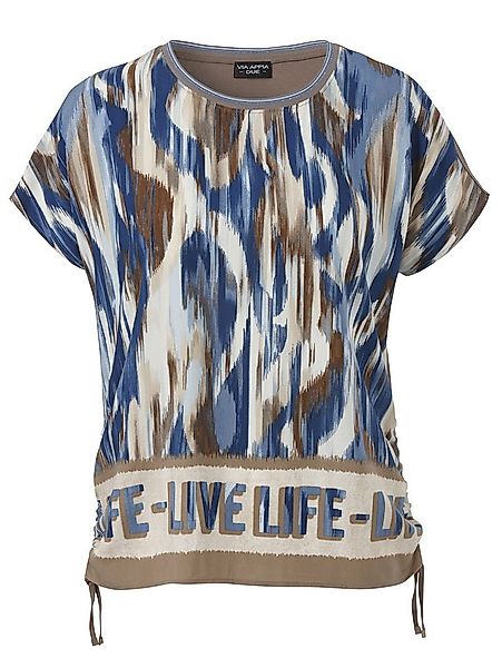 VIA APPIA DUE Kurzarmbluse mit chicem Print günstig online kaufen