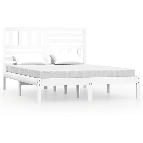 vidaXL Massivholzbett Weiß 120x190 cm Small Double Kiefer1052733 günstig online kaufen