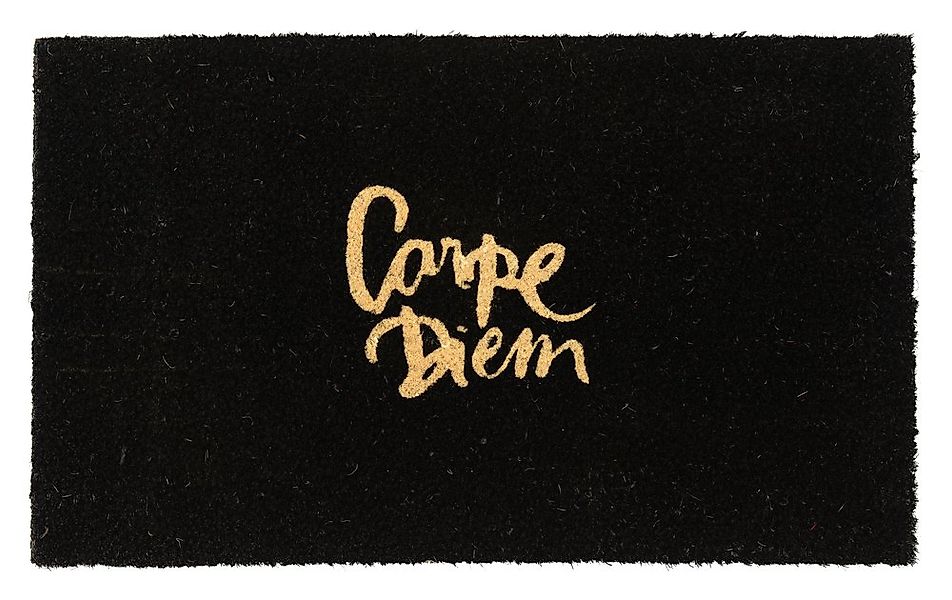 Fußmatte schwarz "Carpe Diem" aus Kokos günstig online kaufen