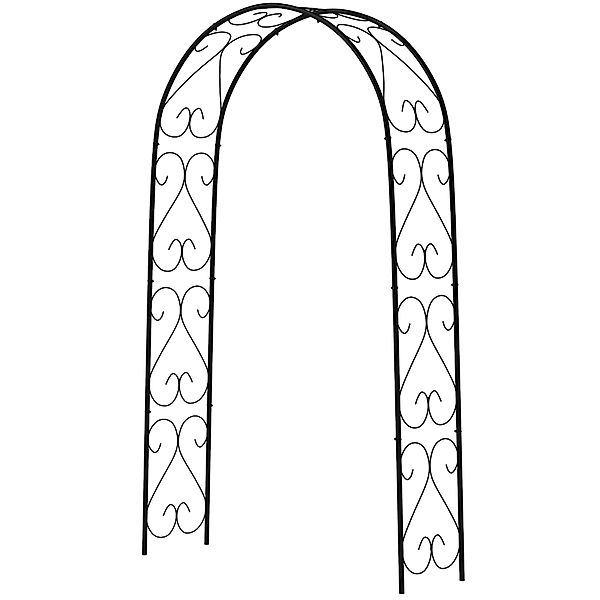 Outsunny Rosenbogen Torbogen aus Stahl 125 x 37 x 230 cm Gartenbogen für Kl günstig online kaufen
