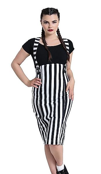 Hell Bunny Bleistiftrock Otho Pinafore Skirt Vintage Latzrock Retro Gestrei günstig online kaufen