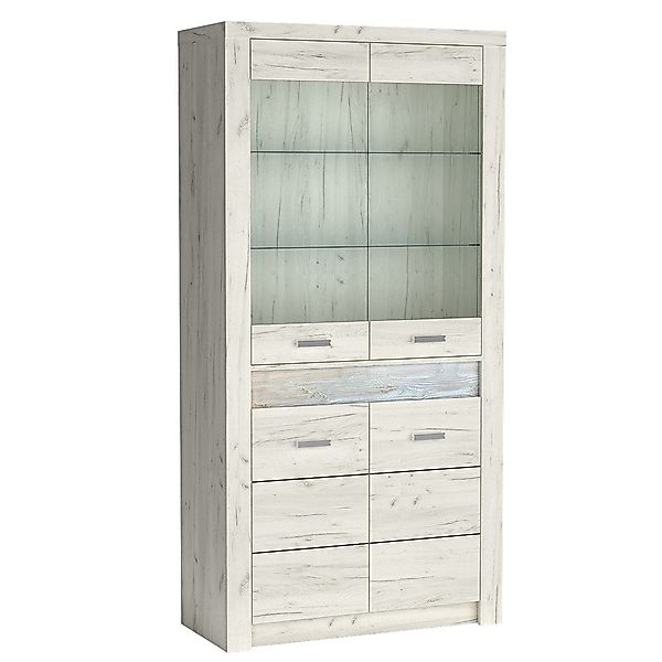 Lomadox Vitrine INGENIO-161 Standvitrine Glasschrank Wohnzimmerschrank günstig online kaufen