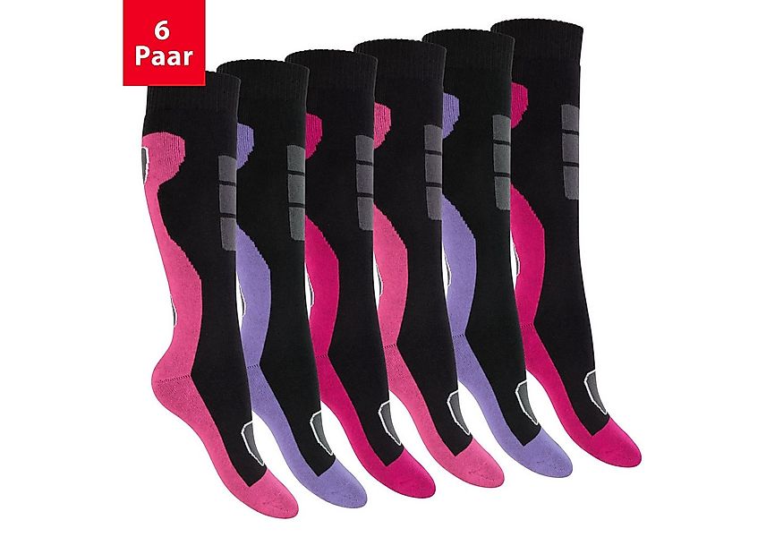 Footstar Thermosocken Damen Winter Kniestrümpfe (6 Paar) mit Thermo Effekt günstig online kaufen