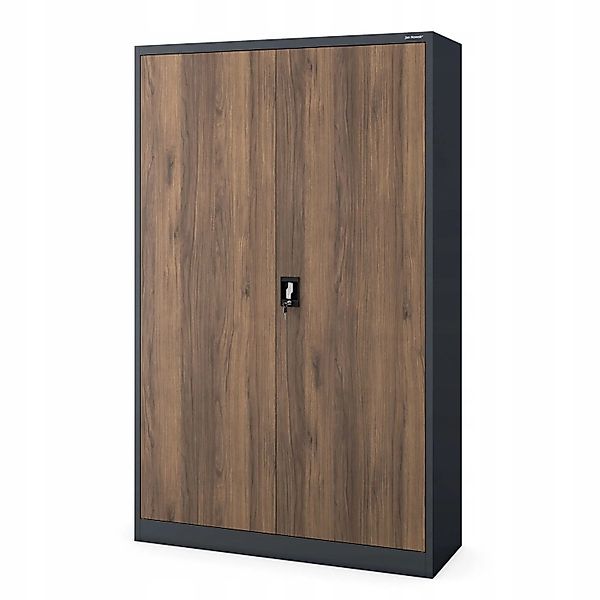 Jan Nowak Büro Aktenschrank Metallschrank JAN II 115 x 185 x 40 cm Anthrazi günstig online kaufen