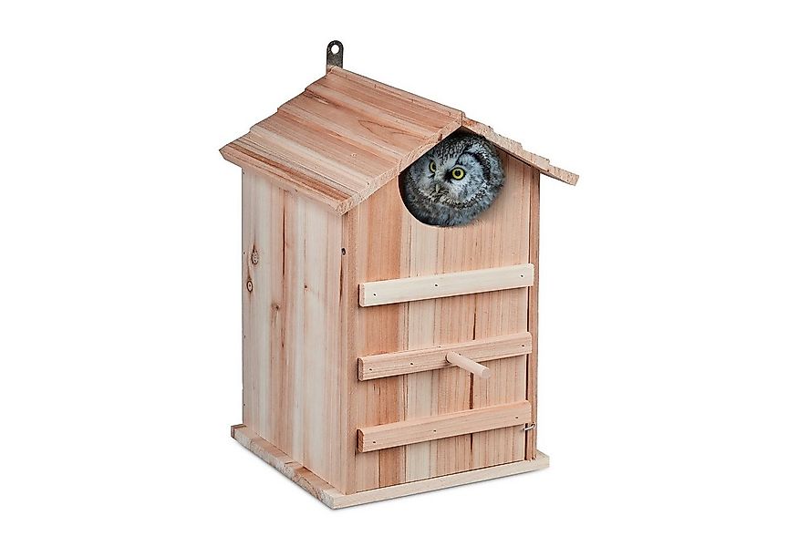 relaxdays Vogelhaus Eulen Nistkasten Holz günstig online kaufen