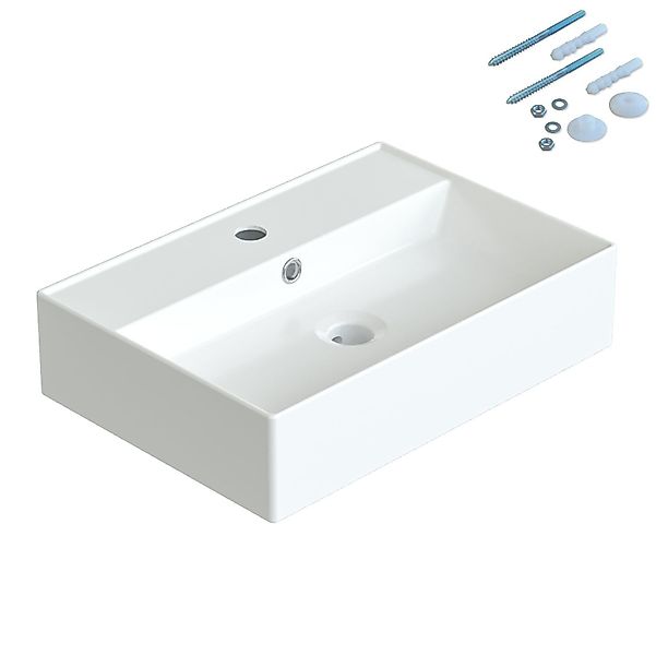 AQUABATOS Waschbecken Aufsatzwaschbecken mit/ohne Hahnloch rund günstig online kaufen