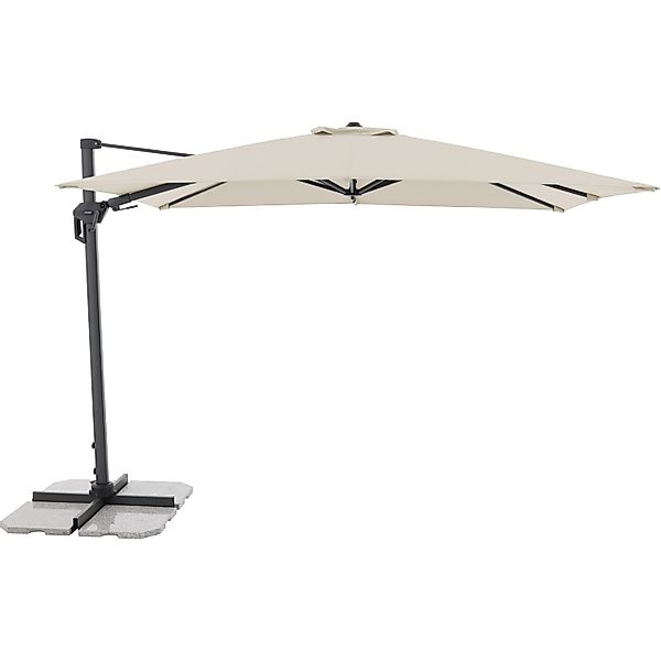 Doppler Ampelschirm 310 cmx 210 cm Natur mit Kurbelmechanik günstig online kaufen