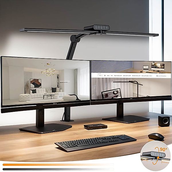 LMaxhome Schreibtischlampe 24W LED Dimmbar Doppelkopf günstig online kaufen