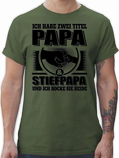 Shirtracer T-Shirt Ich habe zwei Titel - Papa und Stiefpapa und ich rocke s günstig online kaufen