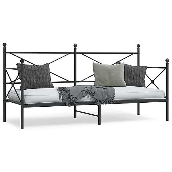 vidaXL Bett, Tagesbett ohne Matratze Schwarz 75x190 cm Stahl günstig online kaufen