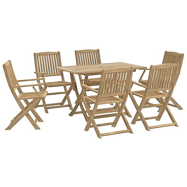 vidaXL 7-tlg Garten-Essgruppe Massivholz Akazie Modell 42 günstig online kaufen