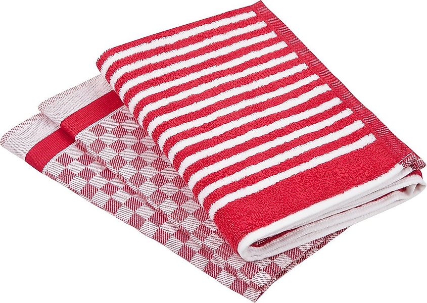 ROSS Geschirrtuch Exclusiv, (Set, 3-tlg), 1x Küchen-Frottiertuch (Streifen) günstig online kaufen