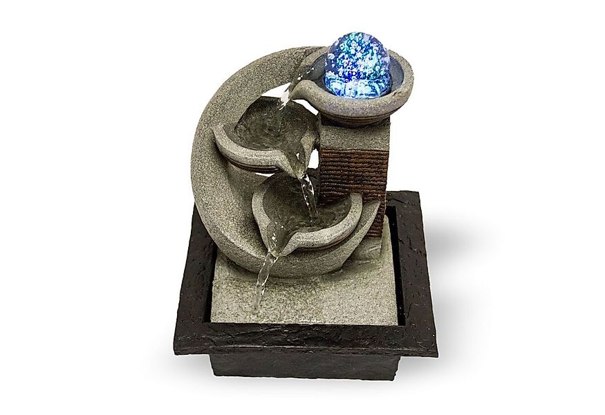 Lemodo Zimmerbrunnen Tischbrunnen mit drehender Kugel und Beleuchtung, mit günstig online kaufen