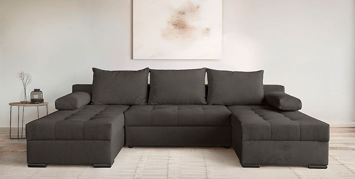 OTTO home Wohnlandschaft "Home System U-Form, B: 269 - 352 cm, Breiten wähl günstig online kaufen