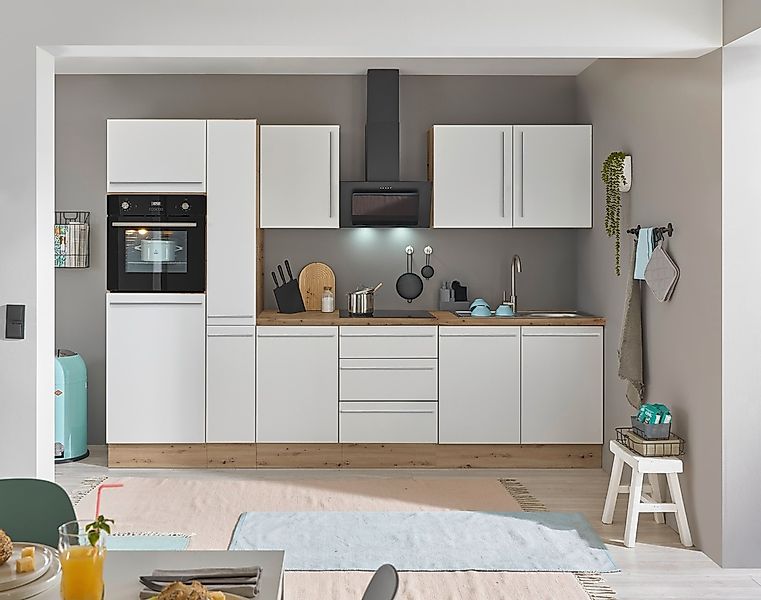 KOCHSTATION Küchenzeile »Florida« Breite 300 cm, wahlweise mit E-Geräten,So günstig online kaufen