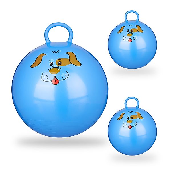 relaxdays Hüpfspielzeug 3 x Hüpfball Kinder günstig online kaufen