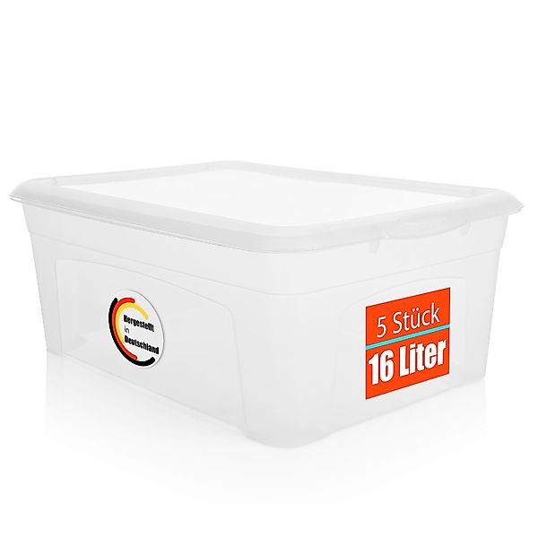 BigDean Aufbewahrungsbox 5 Stück Plastikboxen mit günstig online kaufen