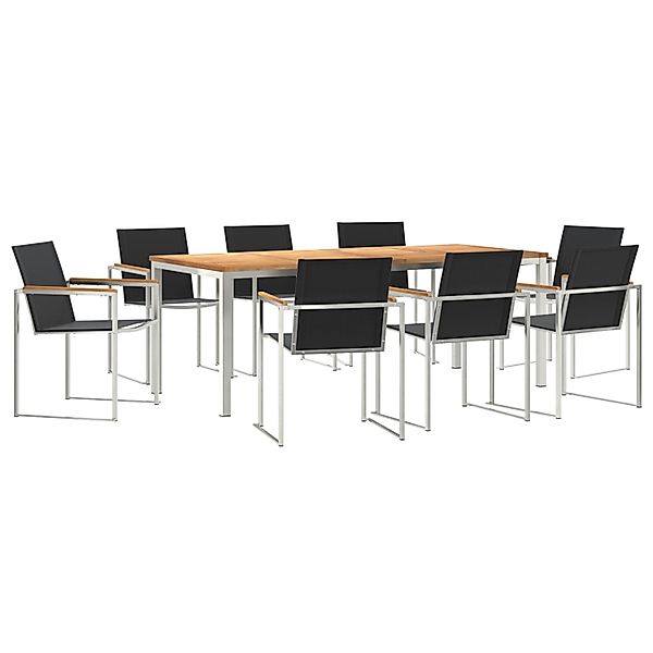 vidaXL 9-Teilige Garten Essgruppe Massivholz Teak 3334836 günstig online kaufen