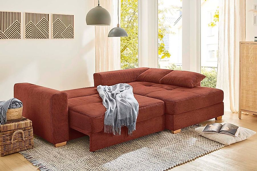 Jockenhöfer Gruppe Ecksofa Kampen, mit Bettfunktion und Bettkasten günstig online kaufen