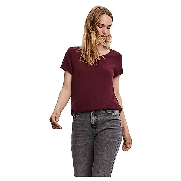 Vero Moda Becca Plain Kurzärmeliges T-shirt S Port Royale günstig online kaufen