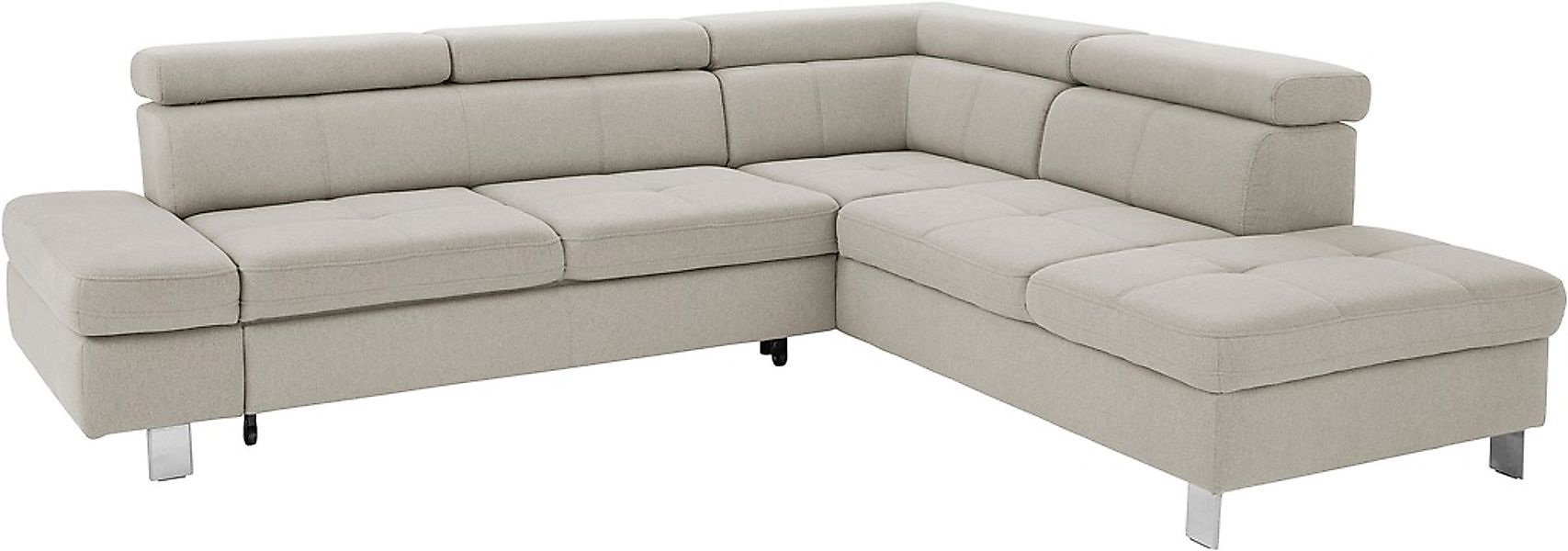 exxpo - sofa fashion Ecksofa »Fiji, L-Form«, mit Kopf- bzw. Rückenverstellu günstig online kaufen