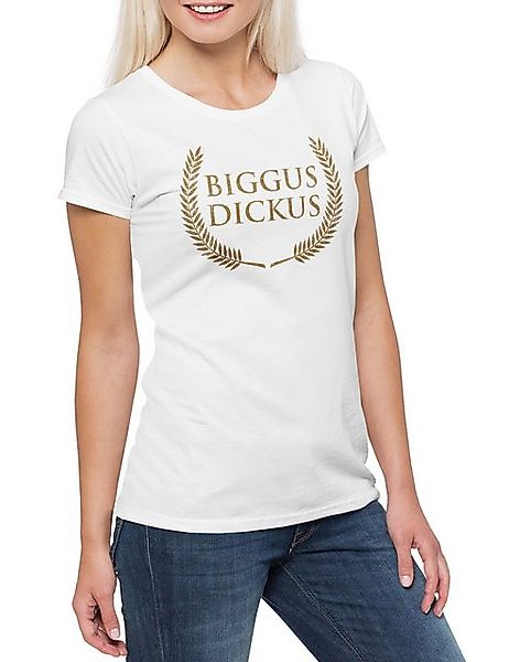 Urban Backwoods Print-Shirt Biggus Dickus Damen T-Shirt Monty Brian Fun Das günstig online kaufen